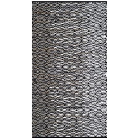 Safavieh 3 x 5 ft. Vintage Leather Hand Woven Area Rug Light Grey & Grey - Small Rectangle VTL388A-3